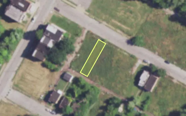 Aerial view of 4052 GARFIELD AV — vacant lot, St. Louis with approximate parcel outline