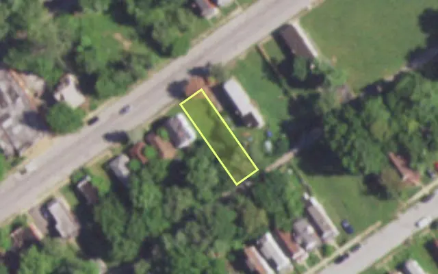 Aerial view of 5060 UNION BLVD — vacant lot, St. Louis with approximate parcel outline