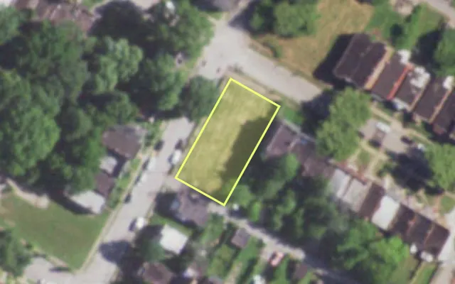 Aerial view of 5054 TERRY AV — vacant lot, St. Louis with approximate parcel outline