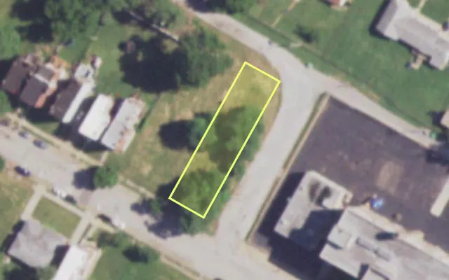 Aerial view of 3965 ENRIGHT AV — vacant lot, St. Louis with approximate parcel outline