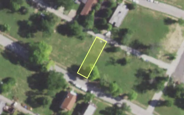Aerial view of 5835 TERRY AV — vacant lot, St. Louis with approximate parcel outline