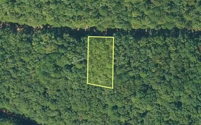 Aerial view of VAN BUREN County parcel 4300-02099-0000 — Arkansas post-auction with approximate parcel outline