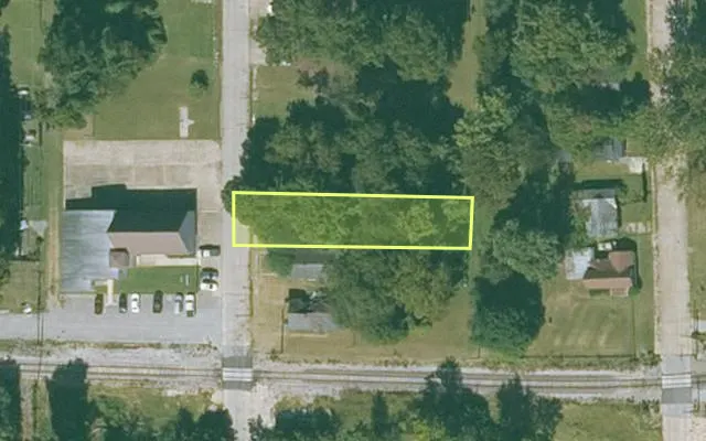 Aerial view of MISSISSIPPI County parcel 305-05252-000 — Arkansas post-auction with approximate parcel outline