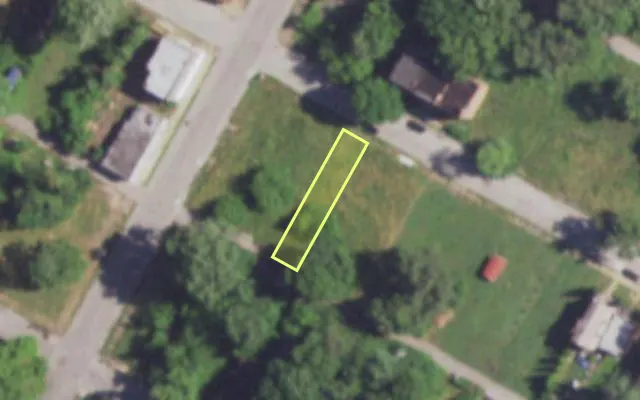 Aerial view of 4276 W NORTH MARKET ST — vacant lot, St. Louis with approximate parcel outline