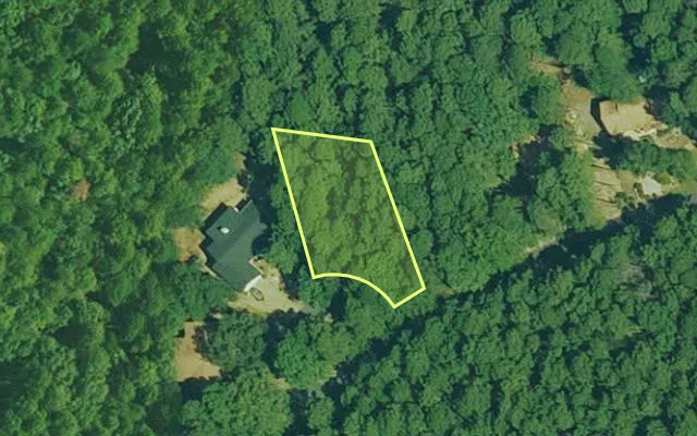 Aerial view of GARLAND County parcel 63634 — Arkansas post-auction with approximate parcel outline