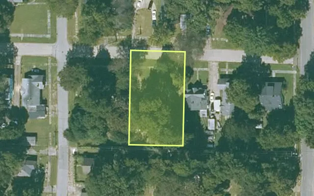 Aerial view of MISSISSIPPI County parcel 305-02612-000 — Arkansas post-auction with approximate parcel outline