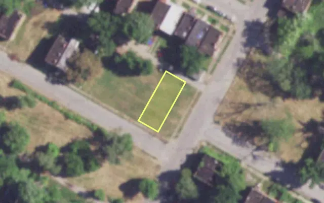 Aerial view of 3803 KENNERLY AV — vacant lot, St. Louis with approximate parcel outline