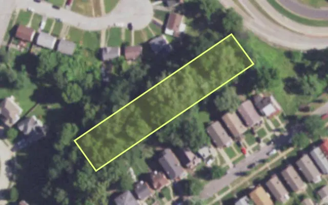 Aerial view of 4601 R MORAINE AV — vacant lot, St. Louis with approximate parcel outline