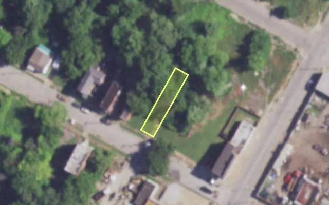 Aerial view of 3917 COTE BRILLIANTE AV — vacant lot, St. Louis with approximate parcel outline