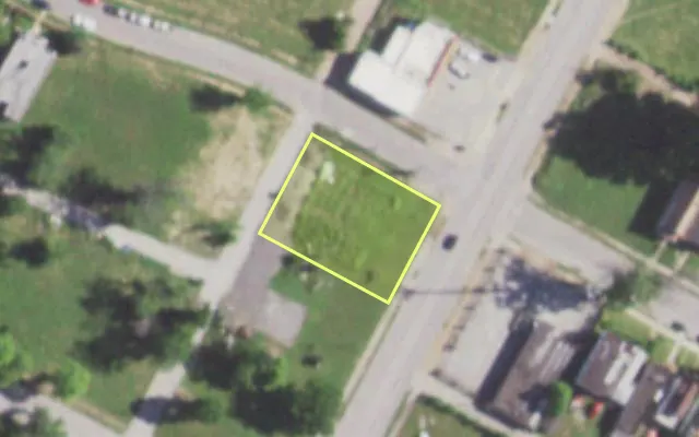 Aerial view of 2827 GOODFELLOW BLVD — vacant lot, St. Louis with approximate parcel outline