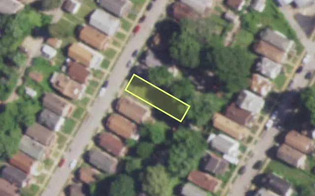 Aerial view of 5736 FLOY AV — vacant lot, St. Louis with approximate parcel outline