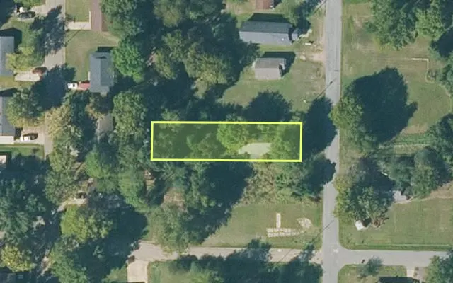 Aerial view of MONROE County parcel 1136-02076-000 — Arkansas post-auction with approximate parcel outline