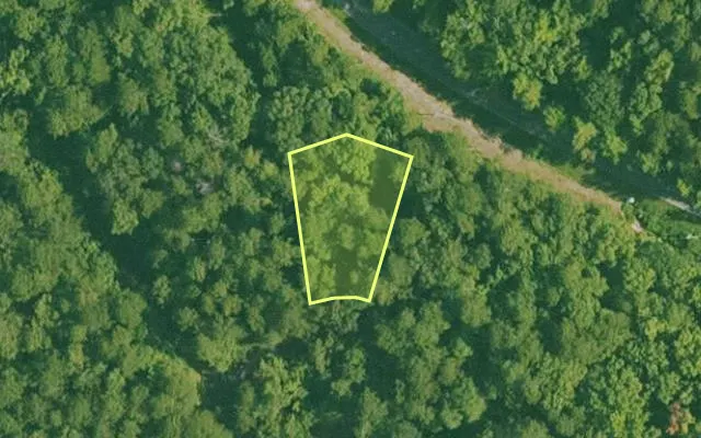 Aerial view of SALINE County parcel 588-00021-000 — Arkansas post-auction with approximate parcel outline