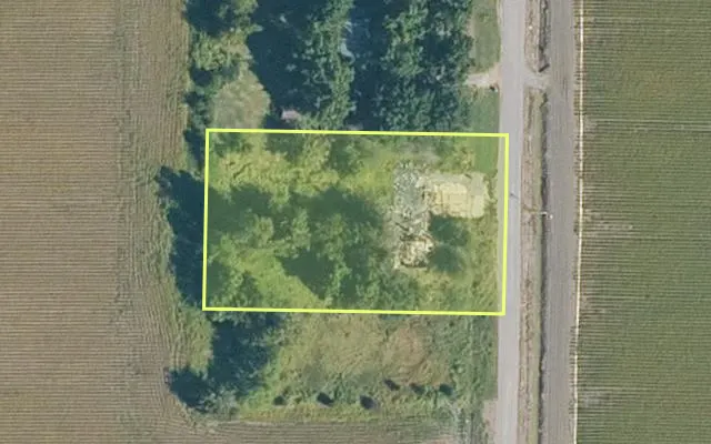 Aerial view of MISSISSIPPI County parcel 457-00031-100 — Arkansas post-auction with approximate parcel outline