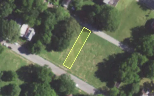Aerial view of 5701 LOTUS AV — vacant lot, St. Louis with approximate parcel outline