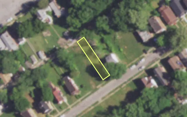 Aerial view of 5437 ORIOLE AV — vacant lot, St. Louis with approximate parcel outline