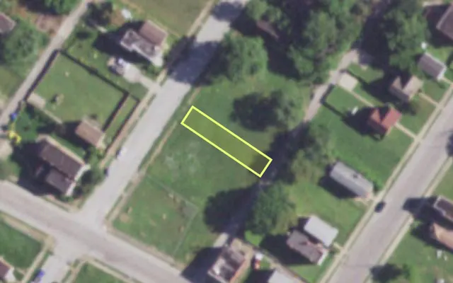 Aerial view of 4314 DESOTO AV — vacant lot, St. Louis with approximate parcel outline
