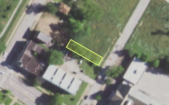 Aerial view of 1319 SEMPLE AV — vacant lot, St. Louis with approximate parcel outline