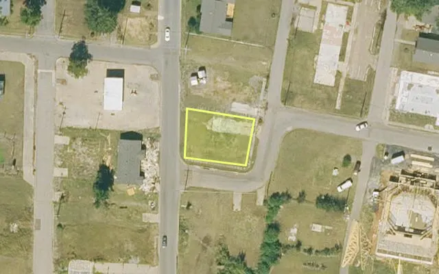 Aerial view of CROSS County parcel 900-01408-000 — Arkansas post-auction with approximate parcel outline