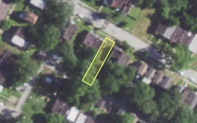 Aerial view of 5246 TERRY AV — vacant lot, St. Louis with approximate parcel outline