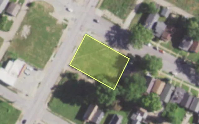 Aerial view of 2850 GOODFELLOW BLVD — vacant lot, St. Louis with approximate parcel outline