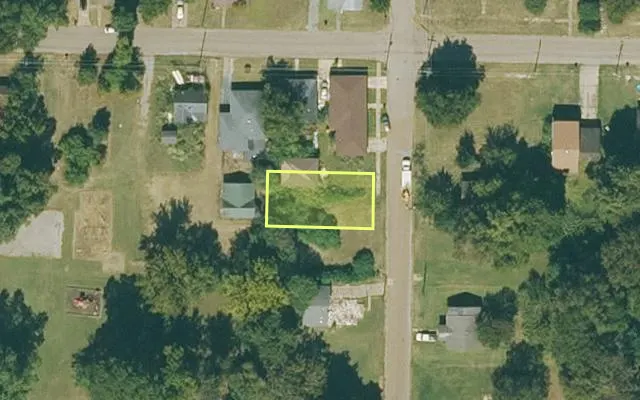 Aerial view of ST FRANCIS County parcel 0736-00054-0004 — Arkansas post-auction with approximate parcel outline