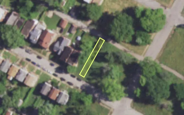 Aerial view of 4315 COTE BRILLIANTE AV — vacant lot, St. Louis with approximate parcel outline
