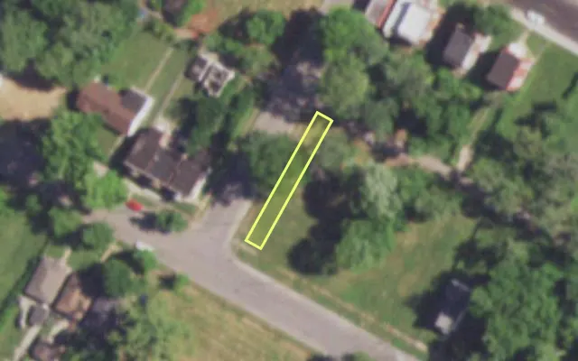 Aerial view of 4611 MAFFITT AV — vacant lot, St. Louis with approximate parcel outline