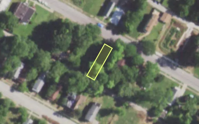 Aerial view of 5708 MAFFITT AV — vacant lot, St. Louis with approximate parcel outline