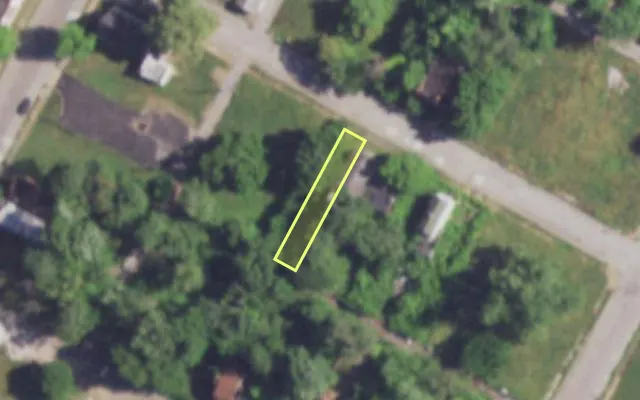 Aerial view of 4224 COTE BRILLIANTE AV — vacant lot, St. Louis with approximate parcel outline