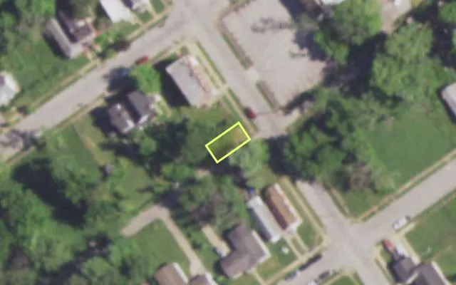 Aerial view of 5832 HARNEY AV — vacant lot, St. Louis with approximate parcel outline