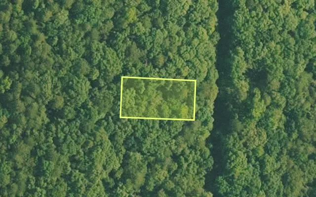 Aerial view of VAN BUREN County parcel 4500-02471-0000 — Arkansas post-auction with approximate parcel outline