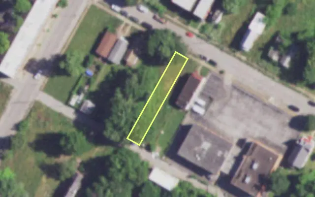 Aerial view of 4148 LEXINGTON AV — vacant lot, St. Louis with approximate parcel outline