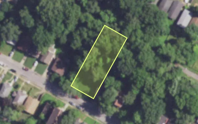 Aerial view of 4453 ANDERSON AV — vacant lot, St. Louis with approximate parcel outline