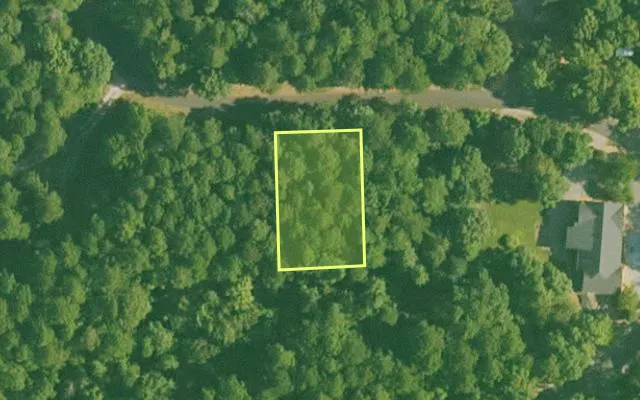 Aerial view of GARLAND County parcel 58616 — Arkansas post-auction with approximate parcel outline