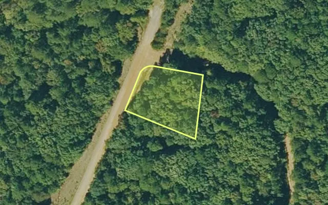 Aerial view of VAN BUREN County parcel 4300-03165-0000 — Arkansas post-auction with approximate parcel outline