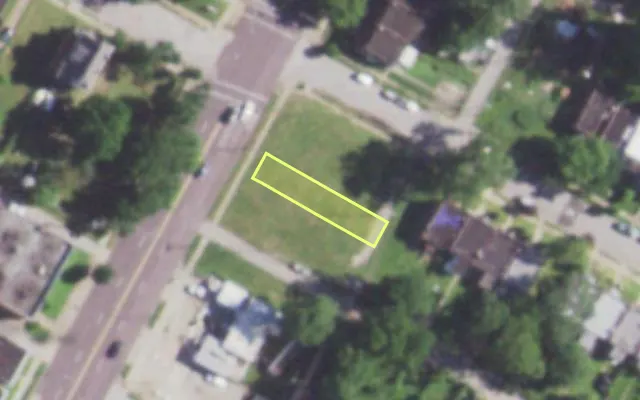 Aerial view of 2722 UNION BLVD — vacant lot, St. Louis with approximate parcel outline