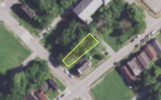 Aerial view of 5206 EMILY ST — vacant lot, St. Louis with approximate parcel outline