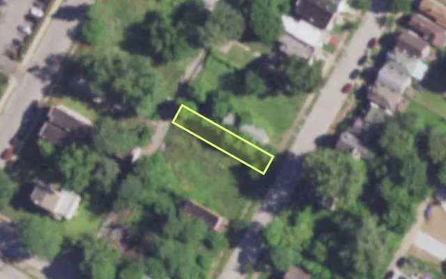 Aerial view of 2523 BELLE GLADE AV — vacant lot, St. Louis with approximate parcel outline