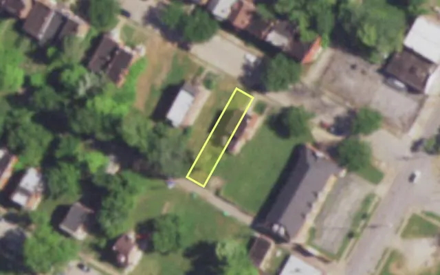 Aerial view of 4720 MAFFITT AV — vacant lot, St. Louis with approximate parcel outline