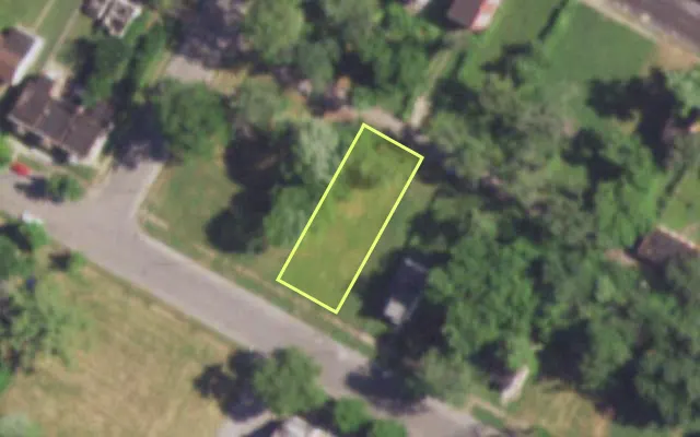 Aerial view of 4597 MAFFITT AV — vacant lot, St. Louis with approximate parcel outline