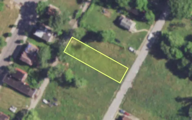 Aerial view of 3115 VINE GROVE AV — vacant lot, St. Louis with approximate parcel outline