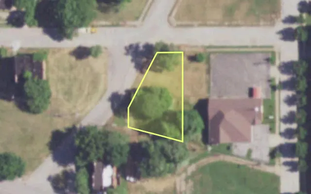 Aerial view of 1712 COLEMAN ST — vacant lot, St. Louis with approximate parcel outline