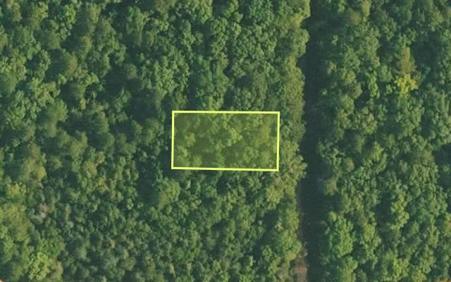 Aerial view of VAN BUREN County parcel 4500-01008-0000 — Arkansas post-auction with approximate parcel outline