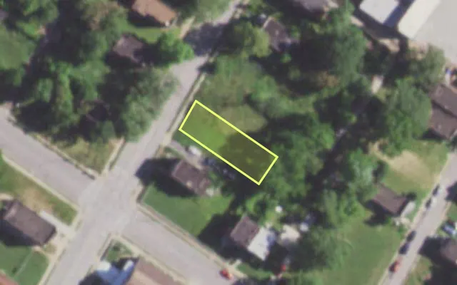 Aerial view of 1462 GOODFELLOW BLVD — vacant lot, St. Louis with approximate parcel outline