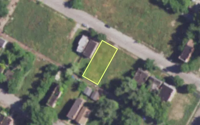 Aerial view of 4030 GARFIELD AV — vacant lot, St. Louis with approximate parcel outline