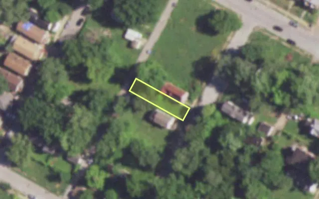 Aerial view of 4123 WALBRIDGE PL — vacant lot, St. Louis with approximate parcel outline