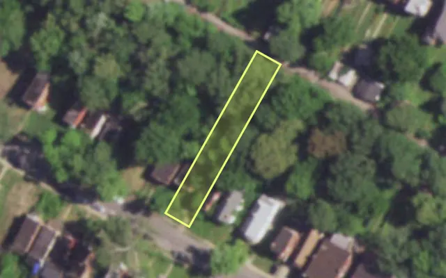 Aerial view of 4751 LEDUC ST — vacant lot, St. Louis with approximate parcel outline