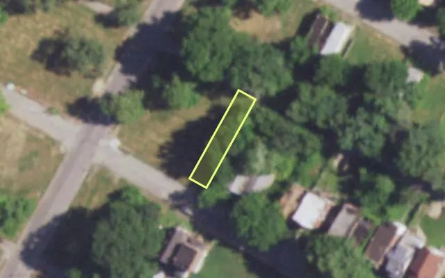 Aerial view of 4359 COTE BRILLIANTE AV — vacant lot, St. Louis with approximate parcel outline