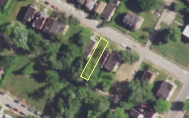 Aerial view of 4226 COTE BRILLIANTE AV — vacant lot, St. Louis with approximate parcel outline